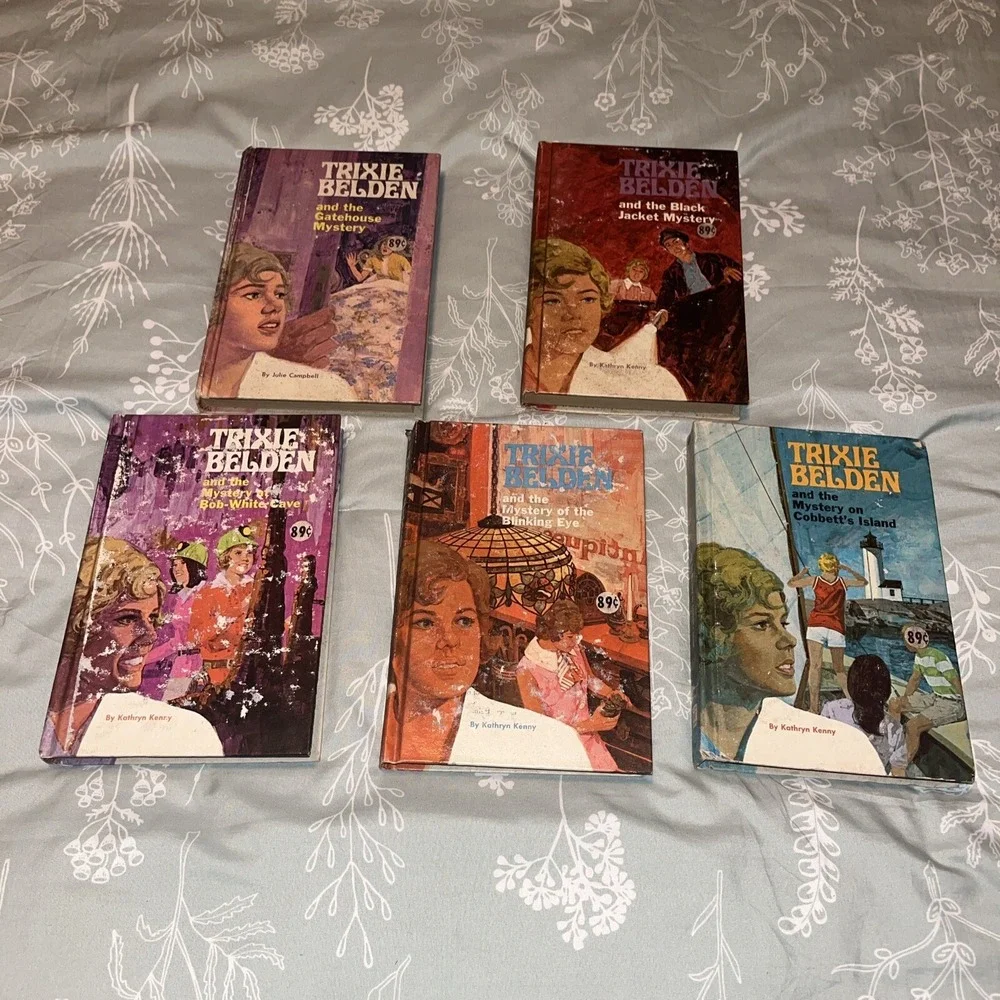 Trixie Beldon Hardcover 1971 Lot of 5- #3,#8 ,#11, #12 , #13 Kathryn Kenny‎
